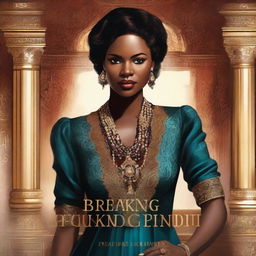 An illustrated book cover for a thriller novel titled 'Breaking Point' featuring a luxurious, smiling, beautiful Black woman