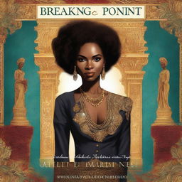 An illustrated book cover for a thriller novel titled 'Breaking Point' featuring a luxurious, smiling, beautiful Black woman