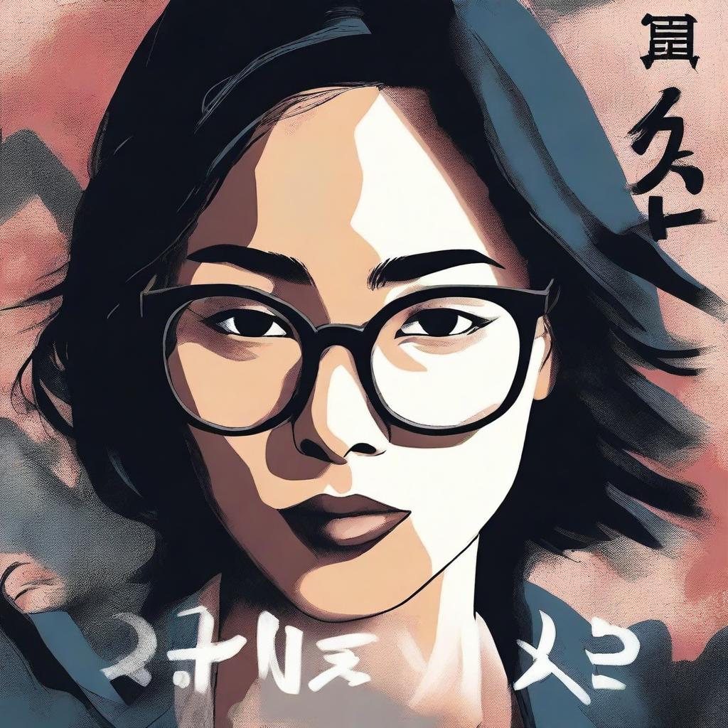 An illustrated book cover for a thriller novel titled 'Breaking Point' featuring an eerie depiction of an Asian woman with glasses