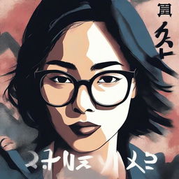 An illustrated book cover for a thriller novel titled 'Breaking Point' featuring an eerie depiction of an Asian woman with glasses