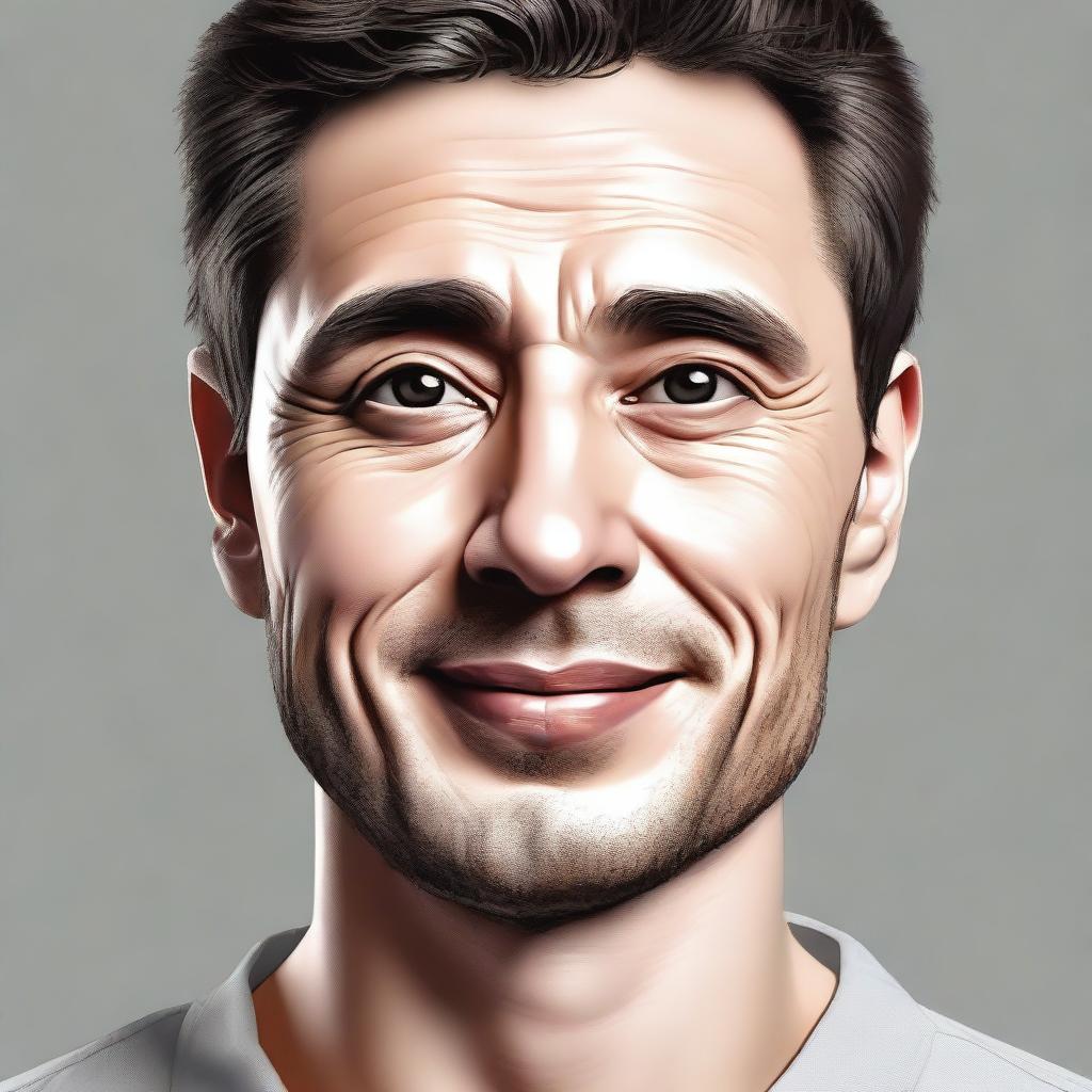 Create a detailed and realistic portrait of the user