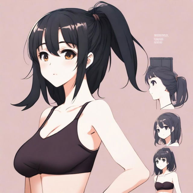 A waifu character with a 105 cm bust, 80 cm waist, and 110 cm hips