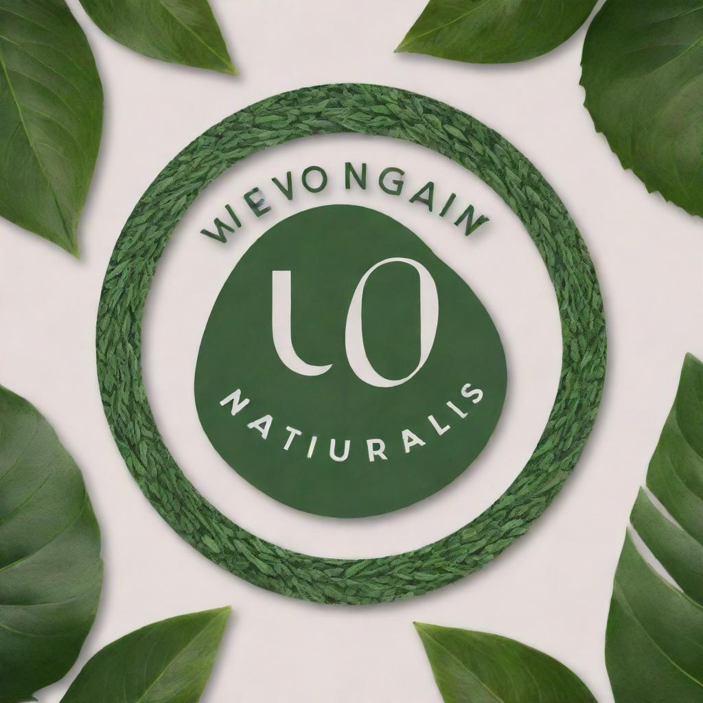 A beautifully designed logo with the text 'LVENO naturals', where each letter is carefully crafted and surrounded by lush greenery, representing the natural ingredients used in their products.