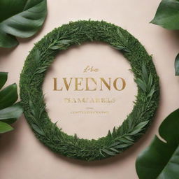 A beautifully designed logo with the text 'LVENO naturals', where each letter is carefully crafted and surrounded by lush greenery, representing the natural ingredients used in their products.