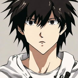 A profile picture of L from Death Note, capturing his unique appearance with messy black hair, dark eyes, and a thoughtful expression