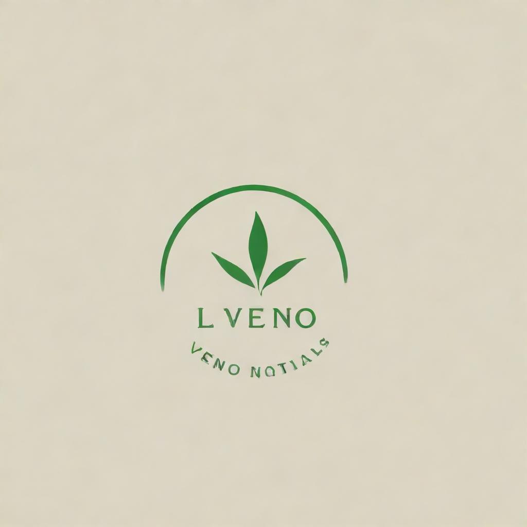 LVENO naturals logo design with a minimalist, organic feel, emphasizing natural, green elements.