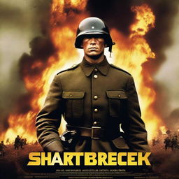 A heroic war movie poster titled 'Swartbroek'