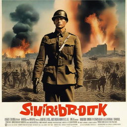 A heroic war movie poster titled 'Swartbroek'