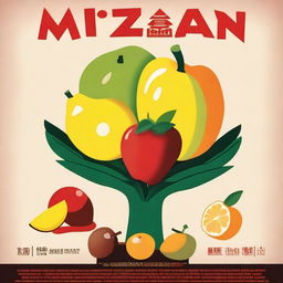 A professional movie poster titled 'MIZAN' at the top