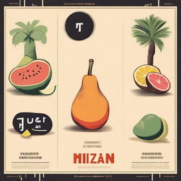 Create a professional movie poster titled 'MIZAN'