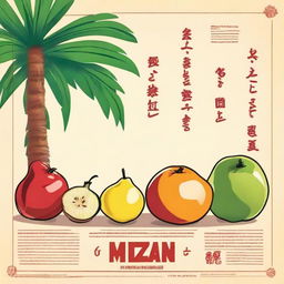 Create a professional movie poster titled 'MIZAN'