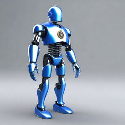 Create an image of a robot acting as a police officer