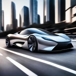 A high-tech supercar designed by Samsung, featuring sleek lines, futuristic aesthetics, and advanced technology