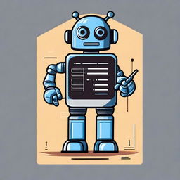 A creative and futuristic design for a t-shirt featuring a robot teacher