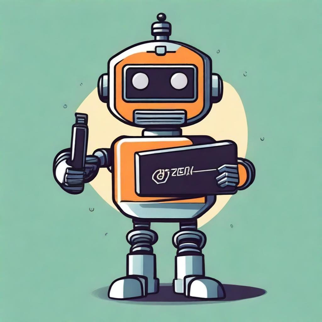 A creative and futuristic design for a t-shirt featuring a robot as a teacher