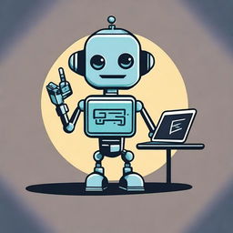 A creative and futuristic design for a t-shirt featuring a robot as a teacher