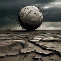 A powerful image depicting the world covered in scar tissue, representing the wounds and damage inflicted upon the planet