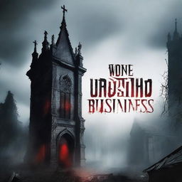 Create a book cover for a gothic short story titled 'Unfinished Business'