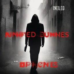 Create a book cover for a crime thriller short story titled 'Unfinished Business'