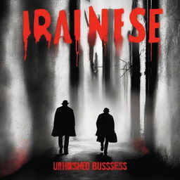 Create a book cover for a crime thriller short story titled 'Unfinished Business'