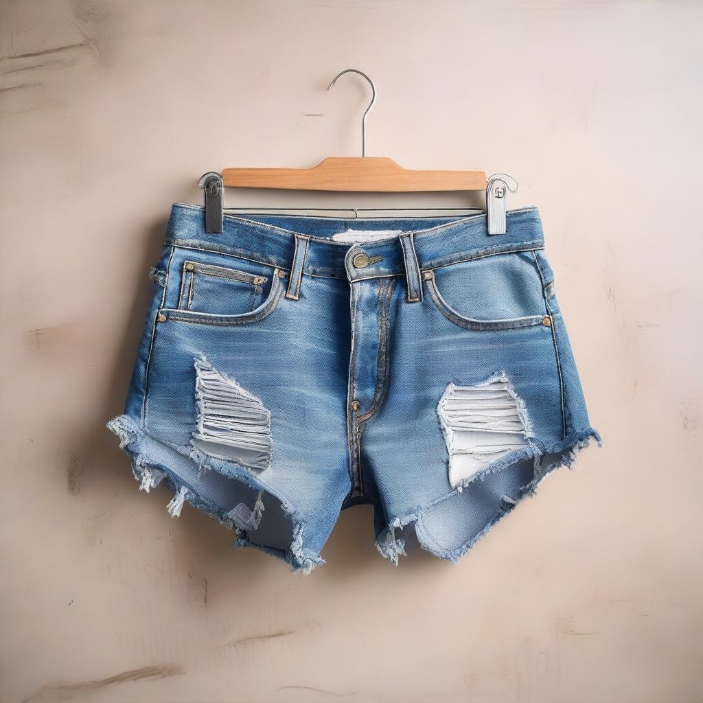 A pair of stylish booty shorts, designed for a trendy and fashionable look