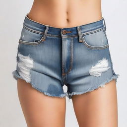 A pair of stylish booty shorts, designed for a trendy and fashionable look