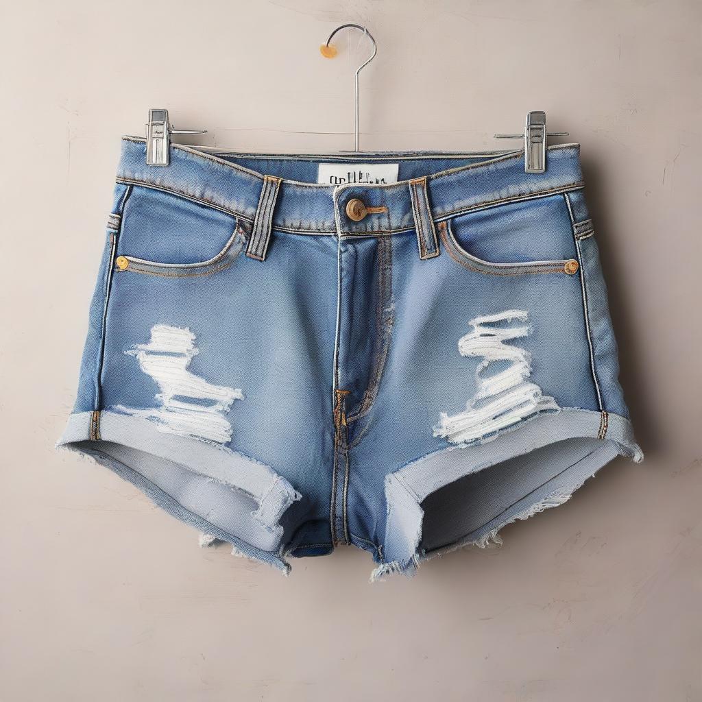 A pair of stylish booty shorts, designed for a trendy and fashionable look