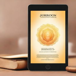 Uma capa para um e-book intitulado 'Jornada Espiritual para o Sucesso e o Poder da Oração' em português