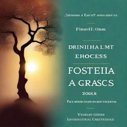 Uma capa para um e-book intitulado 'Jornada Espiritual para o Sucesso e o Poder da Oração' em português