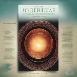 Uma capa para um e-book intitulado 'Jornada Espiritual para o Sucesso e o Poder da Oração' em português