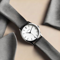 A high-quality, detailed image of a stylish wristwatch with a sleek design