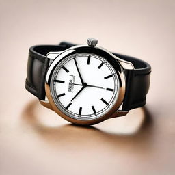 A high-quality, detailed image of a stylish wristwatch with a sleek design