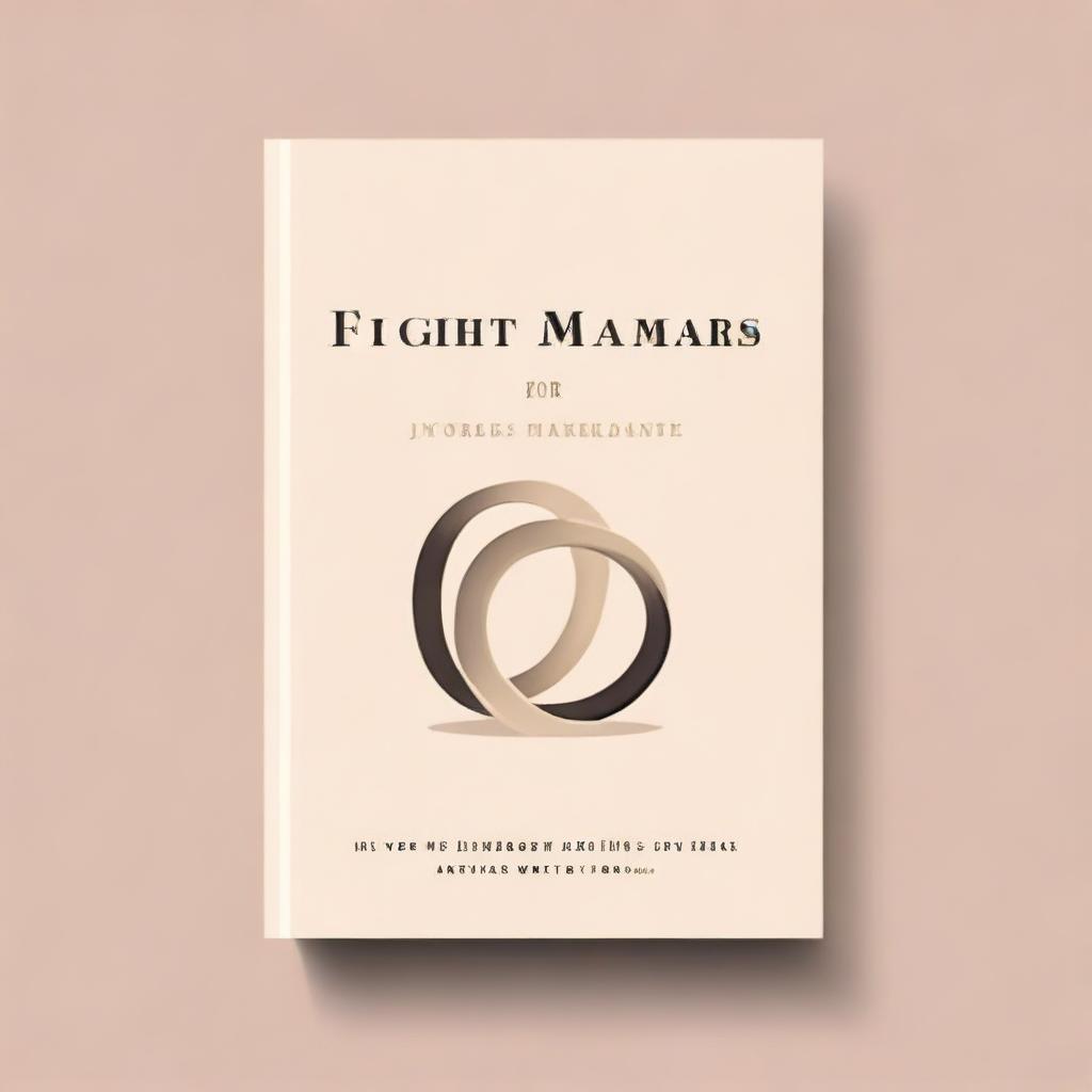 A minimalist design for a book cover titled 'Fight for your marriage'