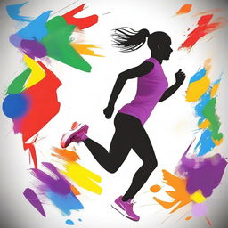 Create an image of a person engaged in a physical activity like running, jumping, or playing a sport