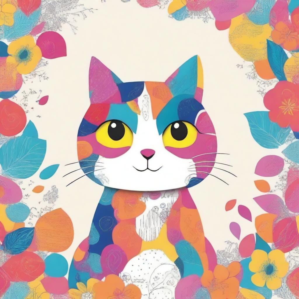 Create a book cover with the title 'Color My Cat'