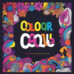 Create a book cover with the title 'Color Your Way: A Teen’s Journey to Creative Chill & Thrill'