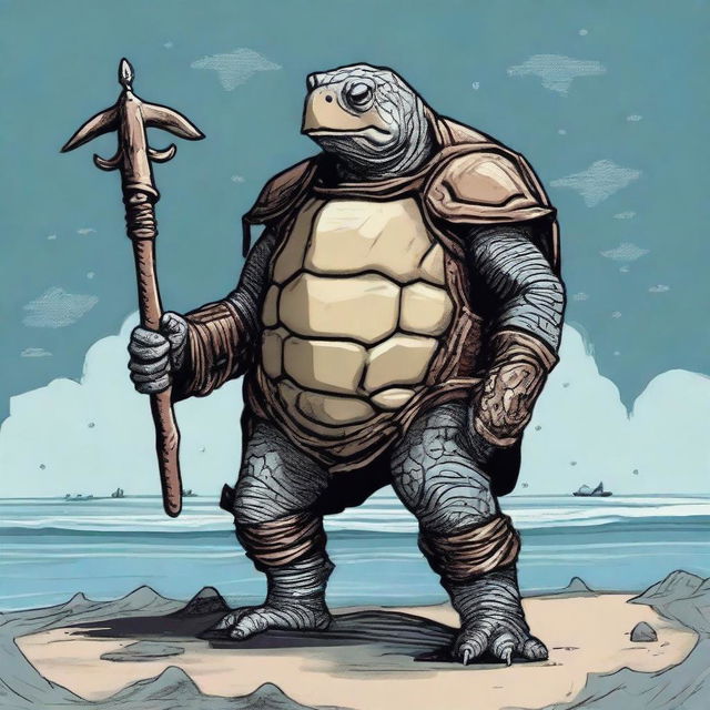 A wise, old turtle man who is a sea captain in a Game of Thrones type era