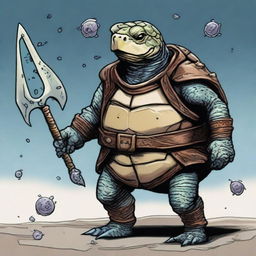 A wise, old turtle man who is a sea captain in a Game of Thrones type era