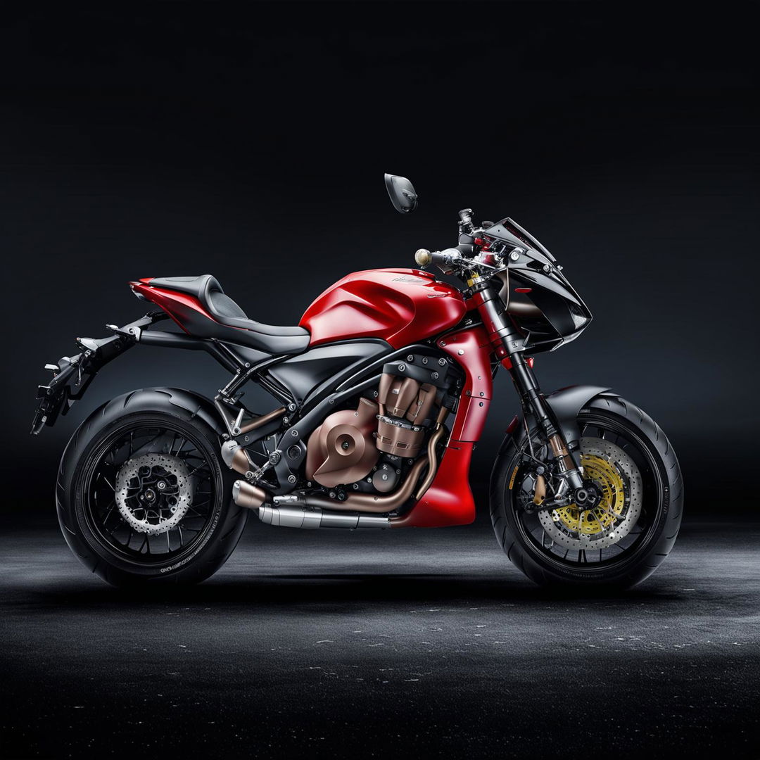 This is a description of a hypothetical Alfa Romeo motorbike, featuring the brand's stylish design, dynamic performance, and Italian craftsmanship