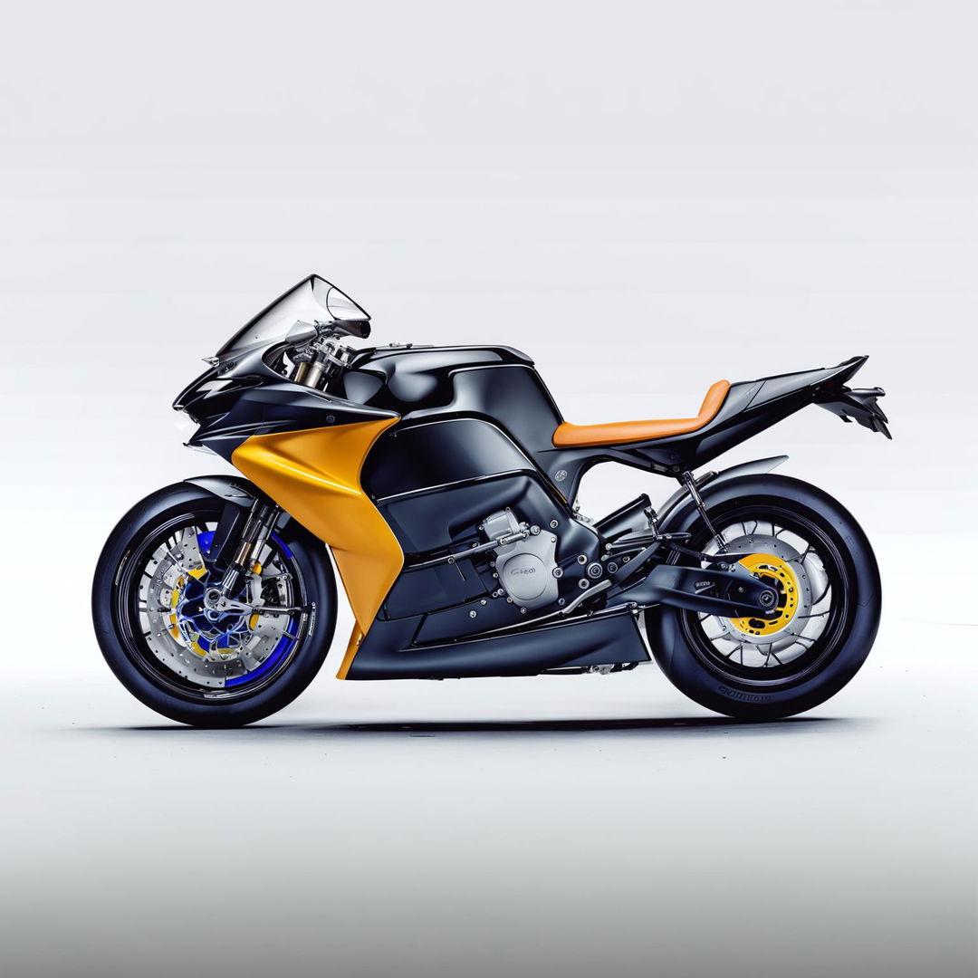 This is a description of a hypothetical Lotus motorbike, featuring the brand's lightweight design, high-speed performance, and precision engineering