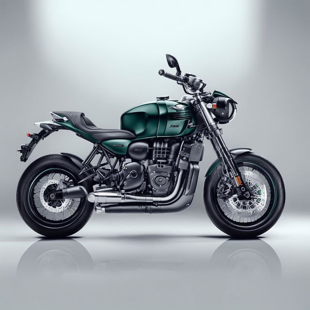 This is a description of a hypothetical Jaguar motorbike, featuring the brand's elegant design, powerful performance, and luxurious materials