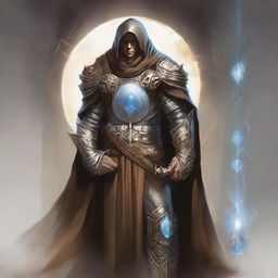 Create a concept for a Dungeons and Dragons character who is a human infused with celestial energy, becoming an Aasimar