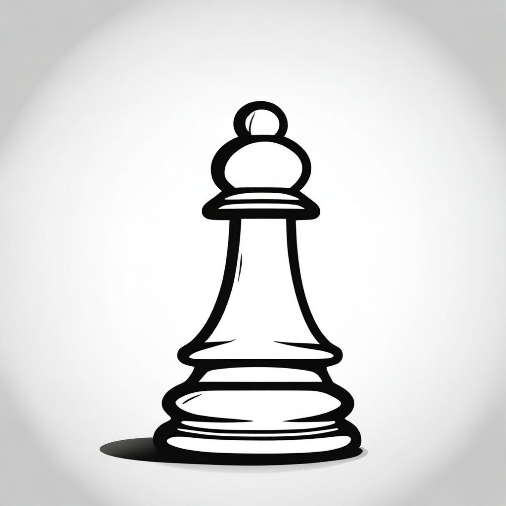 A simple line drawing of a chess pawn