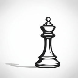 A simple line drawing of a chess pawn