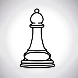 A simple line drawing of a chess pawn