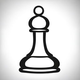 A simple line drawing of a chess pawn