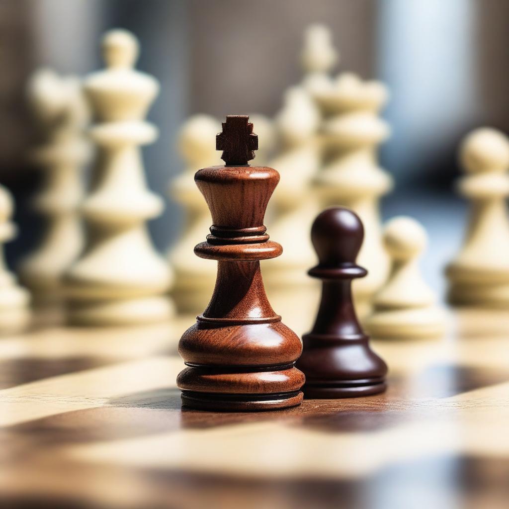 A detailed image of a pawn on a chess board