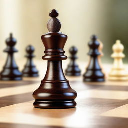 A detailed image of a pawn on a chess board