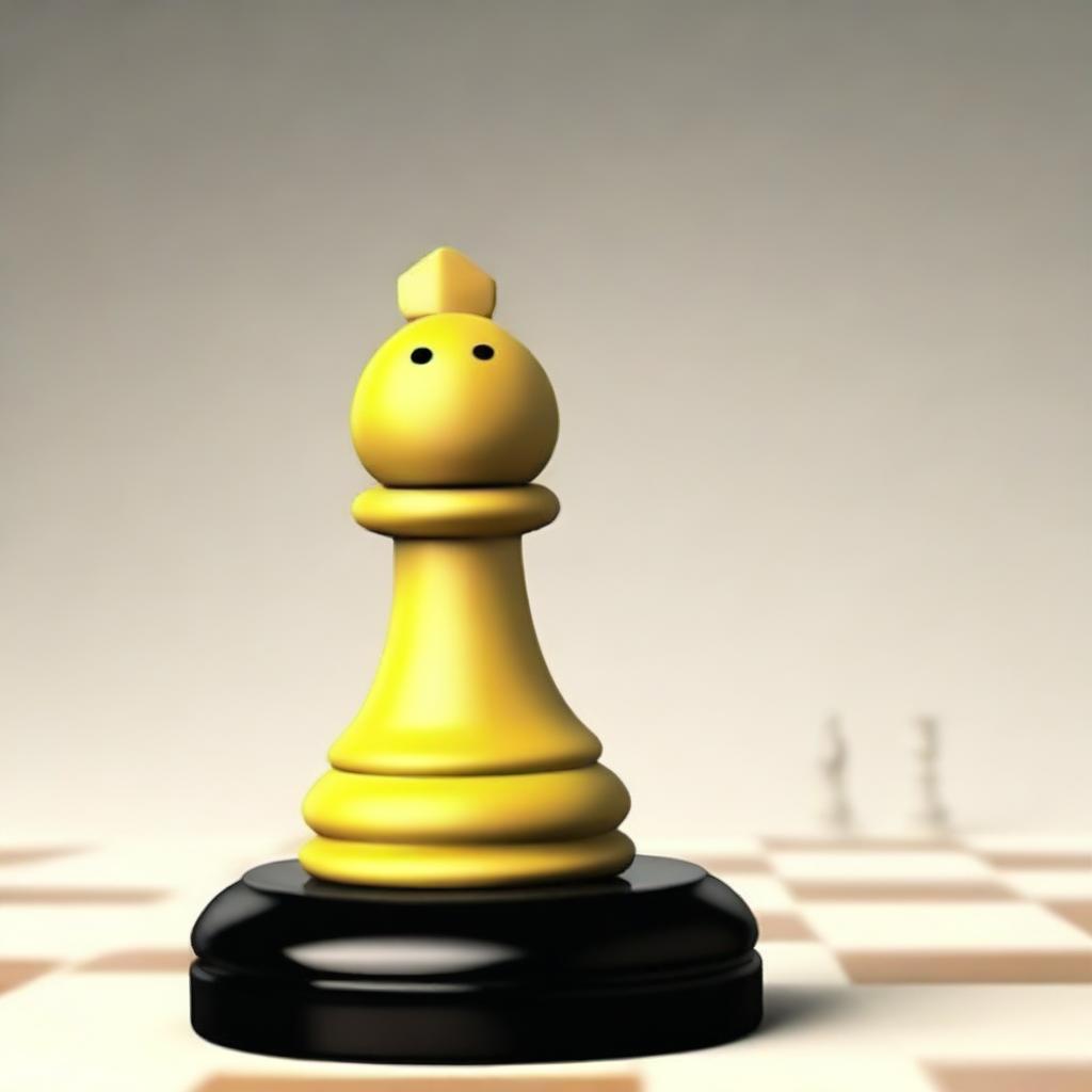 A comical picture of a chess piece