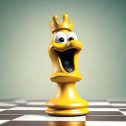 A comical picture of a chess piece